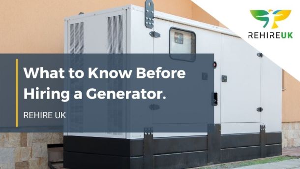 what to know before hiring a generator